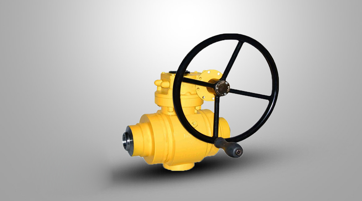 固定蝸輪式焊接球閥